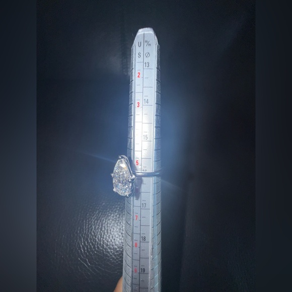 Pear ring Lab-Created Diamond - Picture 10 of 11